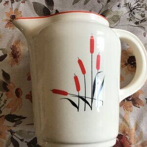 Vintage Universal Cambridge Cattail Cream Pitcher - Kitchen Primitive - Nice